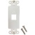 Safe-IT 1-Port Antibacterial Wall-Mount Insert, Decora Style, Vertical, Ivory, TAA