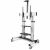 StarTech.com Rolling TV Cart/Stand On Wheels, For 60-100inch Flat Screens and 220lb, Height Adjustable Mobile Trolley Mount/Portable Stand