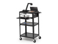 AV Notebook Cart 2 Shelves with No Electrical, 4in Casters