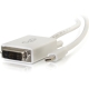 C2G 6ft Mini DisplayPort™ Male to Single Link DVI-D Male Adapter Cable - White