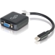 C2G 8in Mini DisplayPort to VGA Active Adapter Converter for Laptops and Tablets - M/F Black