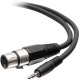 C2G 18in 3.5mm TRS 3 Position Balanced to XLR Cable - M/F