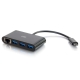 USB-C® to Ethernet Adapter with PXE Boot and 3-Port USB Hub - Black