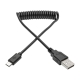 6ft USB 2.0 Hi-Speed A to Micro-B-USB Cable Coiled M/M 6'