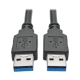 3ft USB 3.0 SuperSpeed A/A Cable M/M 28/24 AWG 5 Gbps Black 3'