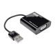 USB 2.0 to VGA Dual/Multi-Monitor External Video Graphics Card Adapter with Built-In USB Cable, 128 MB SDRAM, 1080p @ 60 Hz