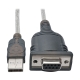 USB to Null Modem Serial FTDI Adapter Cable with COM Retention (USB-A to DB9 M/F), 18 in.