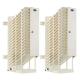 16-Device AC Charging Station Towers for Chromebooks - Open Frame, White, 2 Pack (32 Devices Total)