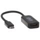 USB-C to HDMI Adapter Cable (Male/Female), 4K at 60 Hz, HDR, Thunderbolt 3, Black, 6