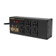 Isobar 6-Outlet Surge Protector - 10 ft. Cord, Right-Angle Plug, 3840 Joules, 2 USB Ports, Metal Housing