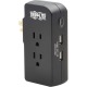 Safe-IT 3-Outlet Surge Protector - 2 USB Ports, 5-15P Direct Plug-In, 1050 Joules, Antimicrobial Protection, Black