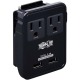 Safe-IT 2-Outlet Universal Travel Charger - 5-15R Outlets, 2 USB Ports, Direct Plug-In with 5 Plug Options, Antimicrobial Protection