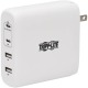 Tripp Lite USB C Wall Charger 4Port Compact Gan Technology 100W PD3.0 White