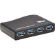 Tripp Lite 4-Port USB-A Mini Hub - USB 3.2 Gen 1, International Plug Adapters