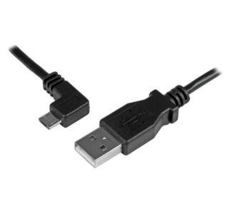 StarTech.com Micro-USB Charge-and-Sync Cable M/M - Left-Angle Micro-USB - 24 AWG - 0.5 m