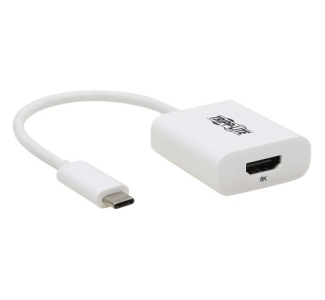 Tripp Lite USB-C to HDMI Adapter (M/F) - 8K 60 Hz, HDR, 4:4:4, HDCP 2.3, White