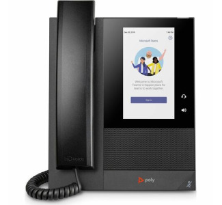 Poly CCX 400 IP Phone - Corded - Corded - Desktop, Wall Mountable - Black - TAA Compliant