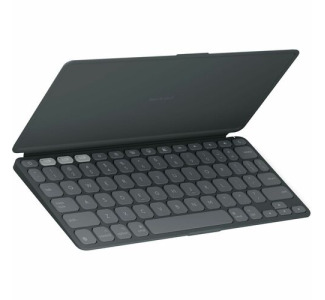 Logitech Keys-To-Go 2 Portable Wireless iPad Keyboard With Built-in Cover, Slim and Compact Wireless Keyboard for iPad, iPhone, Mac, and Apple TV, Easily Switch Between Devices (Graphite)