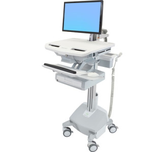 Ergotron StyleView Electric Lift Cart with LCD Arm, LiFe Powered, 1 Drawer (1x1)