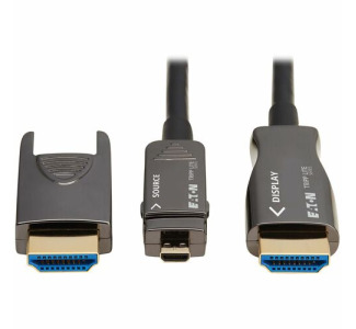 Eaton Tripp Lite series 8K HDMI Fiber Active Optical Cable (AOC) - 8K UHD @ 60 Hz, HDR, Detachable Connector, M/M, Black, 40 m (131 ft.)