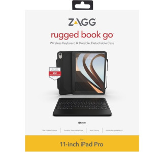 ZAGG Rugged Book Go Keyboard/Cover Case (Book Fold) for 11