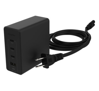 mophie speedport 120 120W 4-port GaN fast charger for Laptops, Smartphones, Tablets, USB-C and USB-A devices