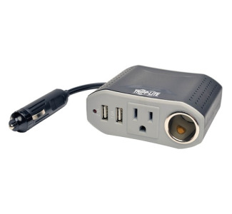 Tripp Lite by Eaton 100W PowerVerter Ultra-Compact Car Inverter with Outlet, 12V CLA Receptacle, and 2 USB Charging Ports