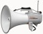 Shoulder Megaphone with Whistle, Light Gray