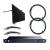 RF Venue DISTRO9 HDR Antenna Distribution System and Diversity Fin Wall-Mount Antenna, Black, Bundle