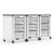 Modular Classroom Storage Cabinet - 3 side-by-side modules with 9 large bins