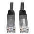 Premium Cat5/5e/6 Gigabit Molded Patch Cable, 24 AWG, 550 MHz/1 Gbps (RJ45 M/M), Black, 50 ft.