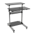 Rolling Standing Desk Workstation Height Adjustable Mobile