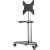 Premier Rolling TV Cart for 32 to 55 Displays, Black Glass Base and Shelf, Locking Casters