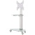 Premier Rolling TV Cart for 32 to 55 Displays, Frosted Glass Base and Shelf, Locking Casters, White