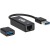 USB-C, USB-A to RJ45 Gigabit Ethernet Network Adapter (2xM/F), USB 3.2 Gen 1, Black