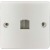 1-Port French-Style Wall Plate, White, TAA