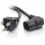 C2G 6ft Universal Power Cord - Right Angle Power Cord - 18 AWG - NEMA 5-15P to IEC320C13R - TAA Compliant