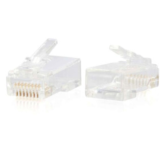 C2G RJ45 Cat6 Modular Plug for Round Solid/Stranded Cable - 100pk