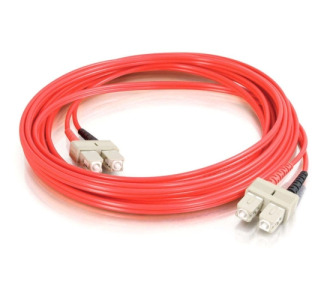 5m SC-SC 62.5/125 OM1 Duplex Multimode PVC Fiber Optic Cable - Red