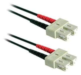 10m SC-SC 62.5/125 OM1 Duplex Multimode PVC Fiber Optic Cable - Black