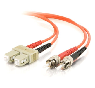 C2G 4m SC-ST 50/125 OM2 Duplex Multimode PVC Fiber Optic Cable (USA-Made) - Orange