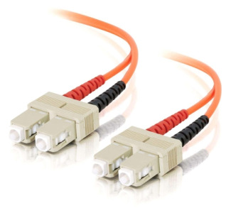 C2G 3m SC-SC 62.5/125 OM1 Duplex Multimode PVC Fiber Optic Cable (LSZH) - Orange