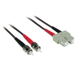 3m SC-ST 62.5/125 OM1 Duplex Multimode Fiber Optic Cable (Plenum-Rated) - Black