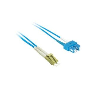5m LC-SC 9/125 OS1 Duplex Singlemode PVC Fiber Optic Cable - Blue