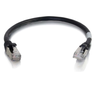C2G 6in Cat6a Snagless Shielded (STP) Network Patch Cable - Black
