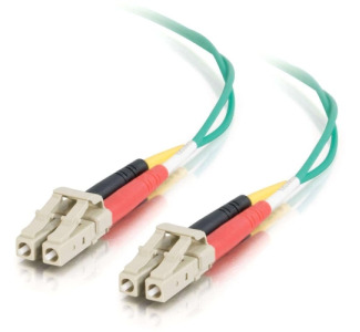 2m LC-LC 62.5/125 OM1 Duplex Multimode Fiber Optic Cable (Plenum-Rated) - Green
