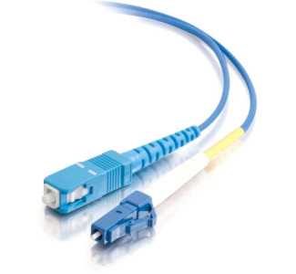 3m LC-SC 9/125 OS1 Simplex Singlemode PVC Fiber Optic Cable - Blue