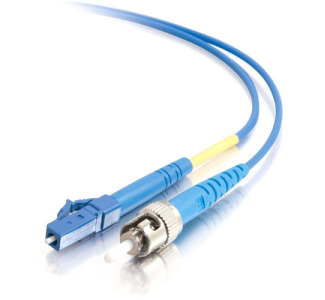 2m LC-ST 9/125 OS1 Simplex Singlemode PVC Fiber Optic Cable - Blue
