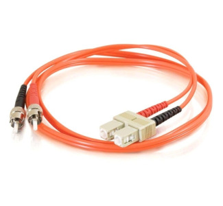 1m SC-ST 50/125 OM2 Duplex Multimode Fiber Optic Cable (TAA Compliant) - Orange