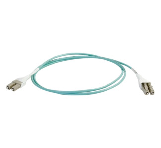 C2G 3m LC Uniboot 10Gb 50/125 OM3 Duplex Multimode PVC Fiber Optic Cable - Aqua